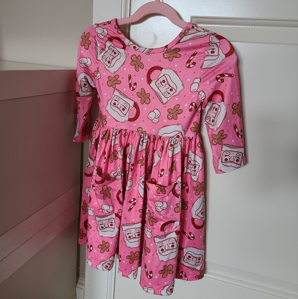 Mila & Rose Christmas Hot Cocoa Santa Dress